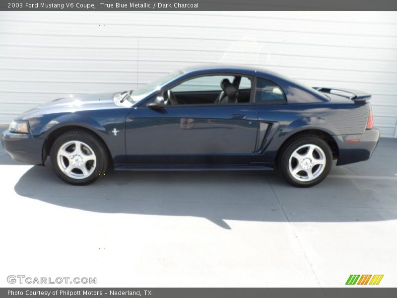 True Blue Metallic / Dark Charcoal 2003 Ford Mustang V6 Coupe