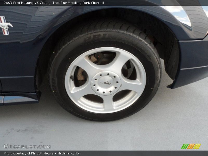 True Blue Metallic / Dark Charcoal 2003 Ford Mustang V6 Coupe