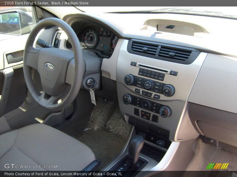 Black / Medium Stone 2008 Ford Focus S Sedan