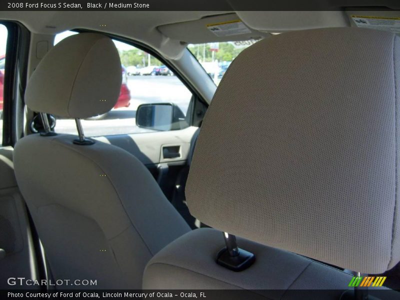 Black / Medium Stone 2008 Ford Focus S Sedan