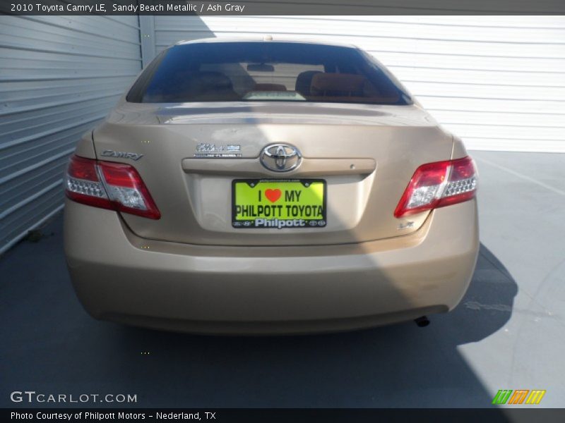 Sandy Beach Metallic / Ash Gray 2010 Toyota Camry LE