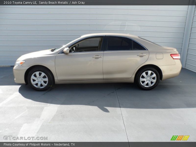Sandy Beach Metallic / Ash Gray 2010 Toyota Camry LE