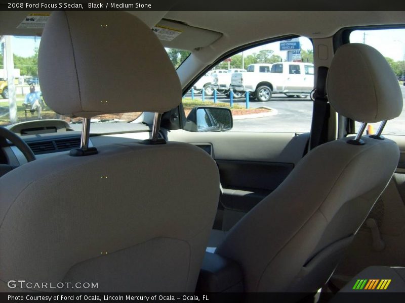 Black / Medium Stone 2008 Ford Focus S Sedan