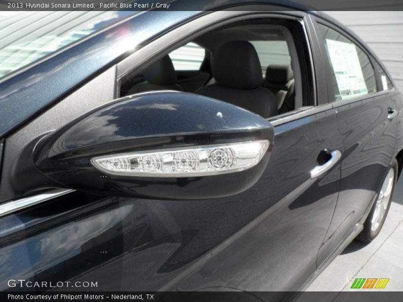 Pacific Blue Pearl / Gray 2013 Hyundai Sonata Limited