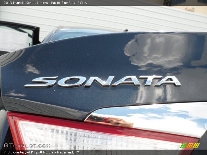 Pacific Blue Pearl / Gray 2013 Hyundai Sonata Limited