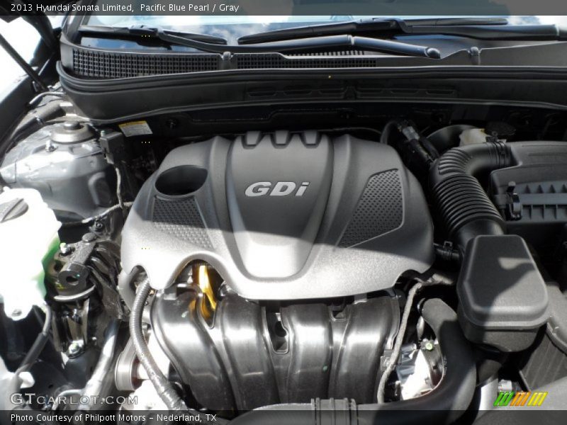 Pacific Blue Pearl / Gray 2013 Hyundai Sonata Limited
