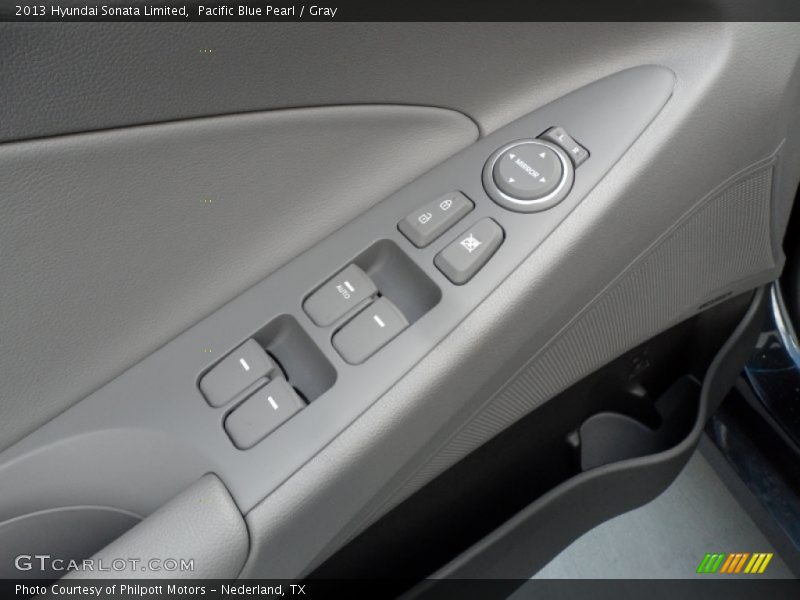 Pacific Blue Pearl / Gray 2013 Hyundai Sonata Limited