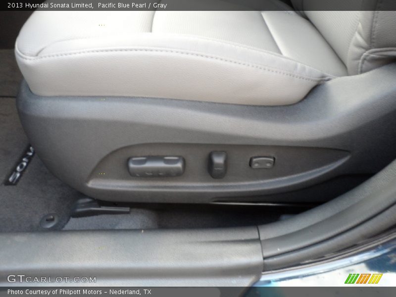 Pacific Blue Pearl / Gray 2013 Hyundai Sonata Limited
