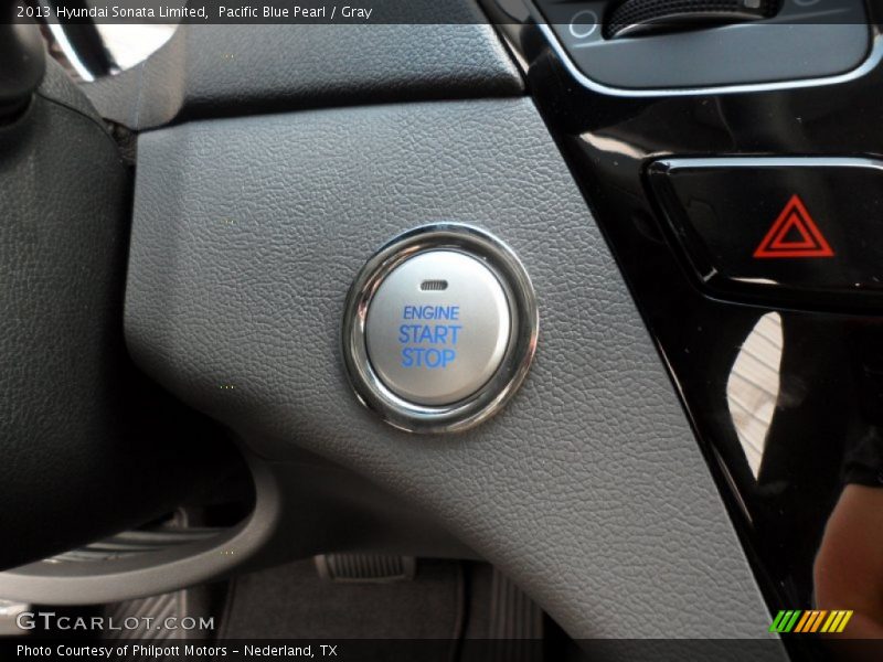 Pacific Blue Pearl / Gray 2013 Hyundai Sonata Limited