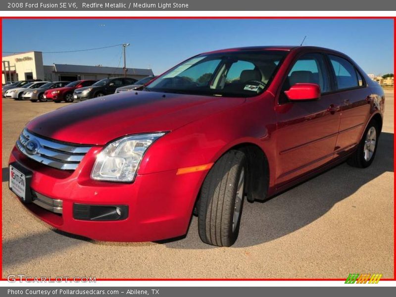 Redfire Metallic / Medium Light Stone 2008 Ford Fusion SE V6