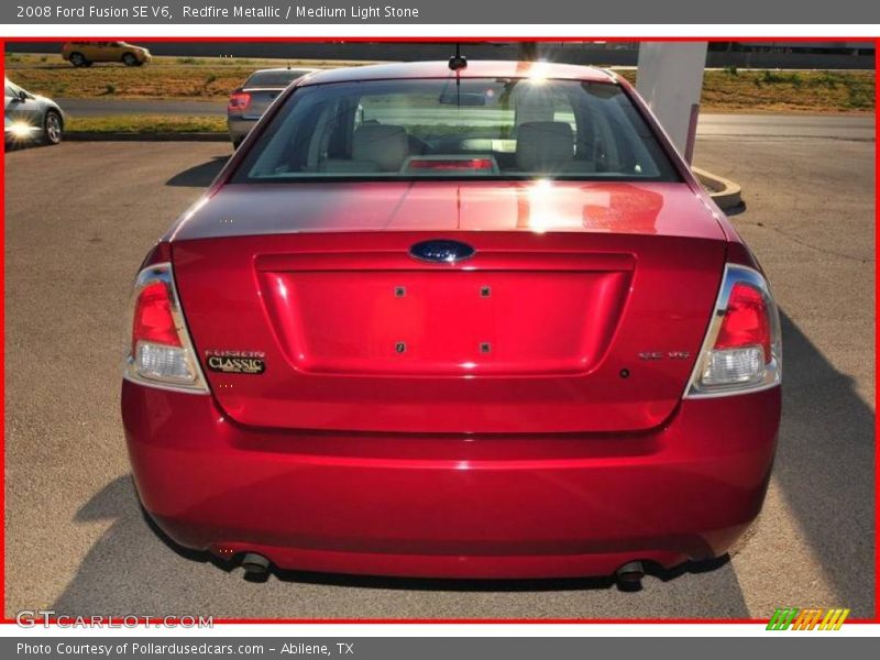 Redfire Metallic / Medium Light Stone 2008 Ford Fusion SE V6