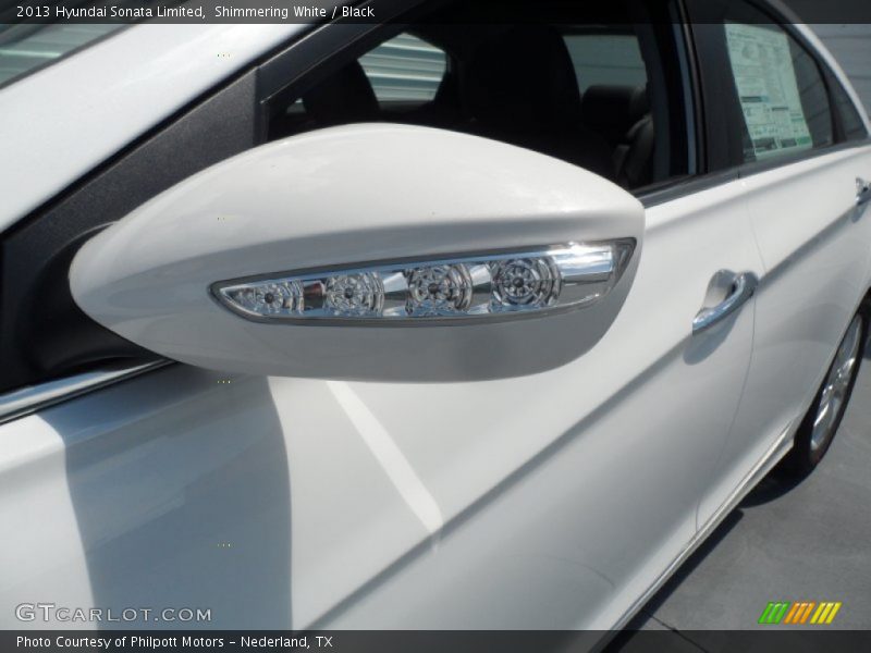 Shimmering White / Black 2013 Hyundai Sonata Limited