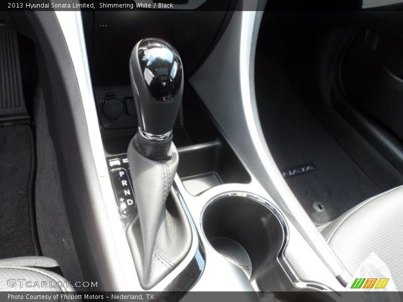 Shimmering White / Black 2013 Hyundai Sonata Limited