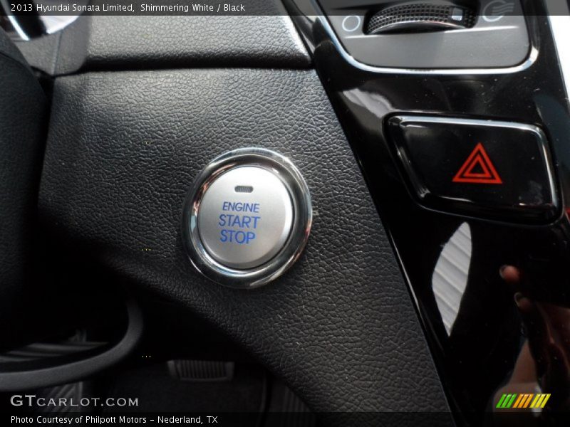 Shimmering White / Black 2013 Hyundai Sonata Limited