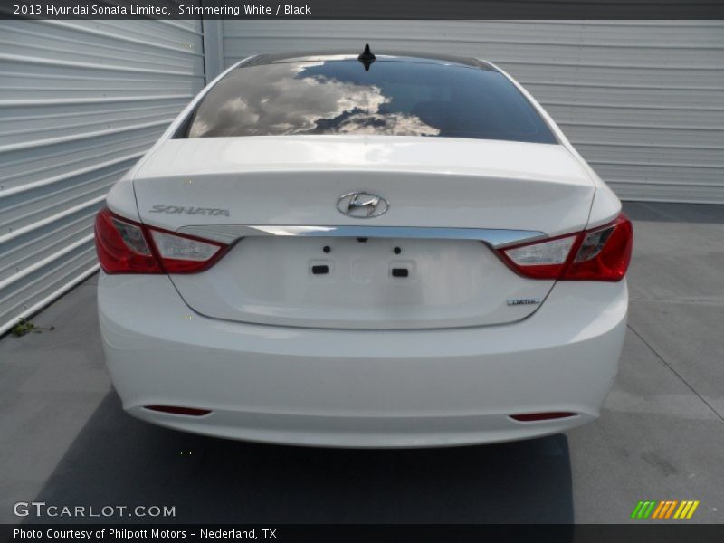 Shimmering White / Black 2013 Hyundai Sonata Limited