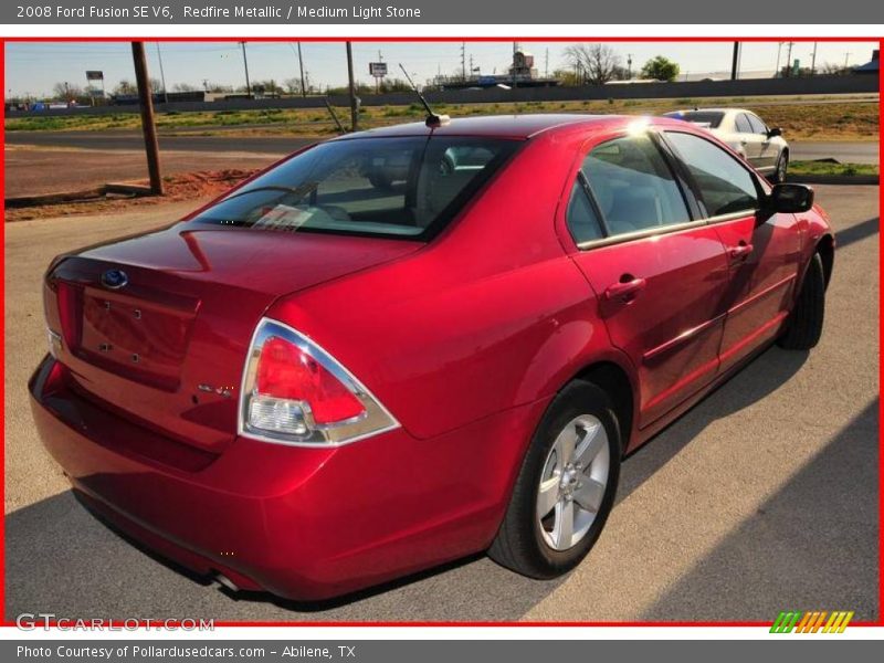 Redfire Metallic / Medium Light Stone 2008 Ford Fusion SE V6