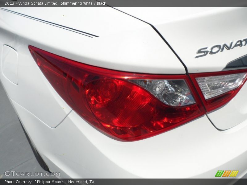 Shimmering White / Black 2013 Hyundai Sonata Limited