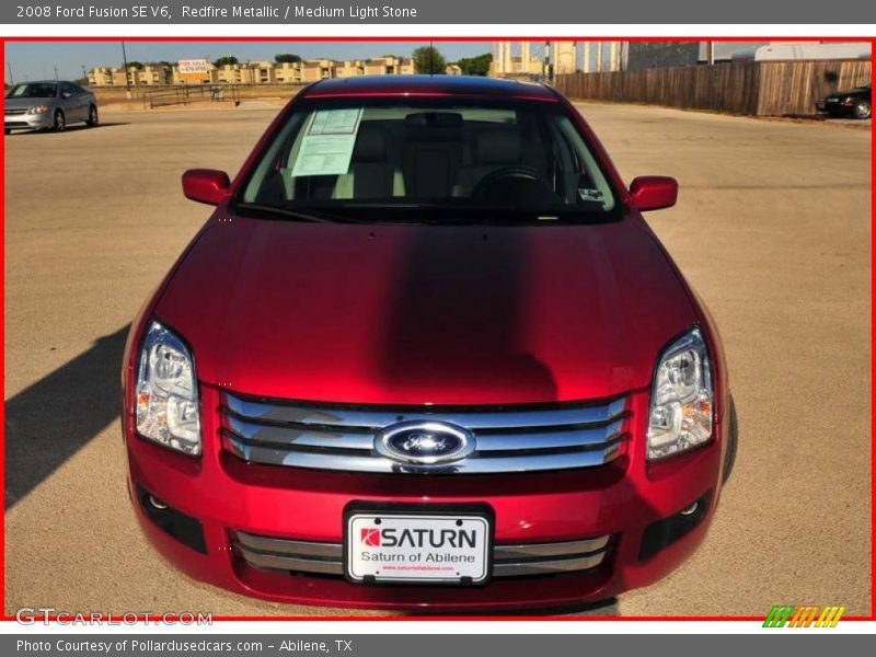 Redfire Metallic / Medium Light Stone 2008 Ford Fusion SE V6