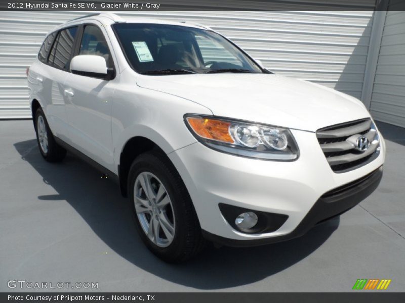 Glacier White / Gray 2012 Hyundai Santa Fe SE V6