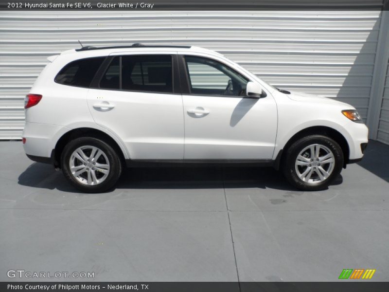Glacier White / Gray 2012 Hyundai Santa Fe SE V6
