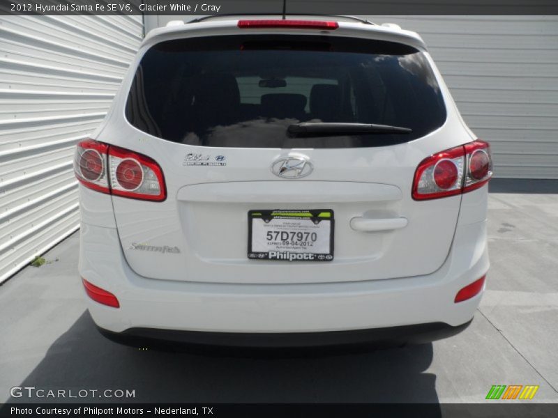 Glacier White / Gray 2012 Hyundai Santa Fe SE V6