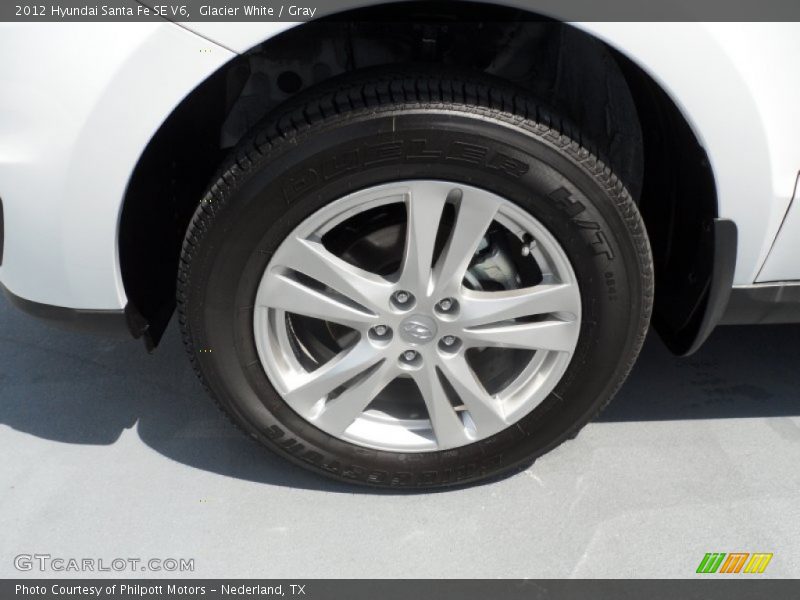 Glacier White / Gray 2012 Hyundai Santa Fe SE V6