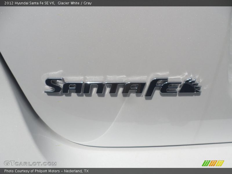 Glacier White / Gray 2012 Hyundai Santa Fe SE V6