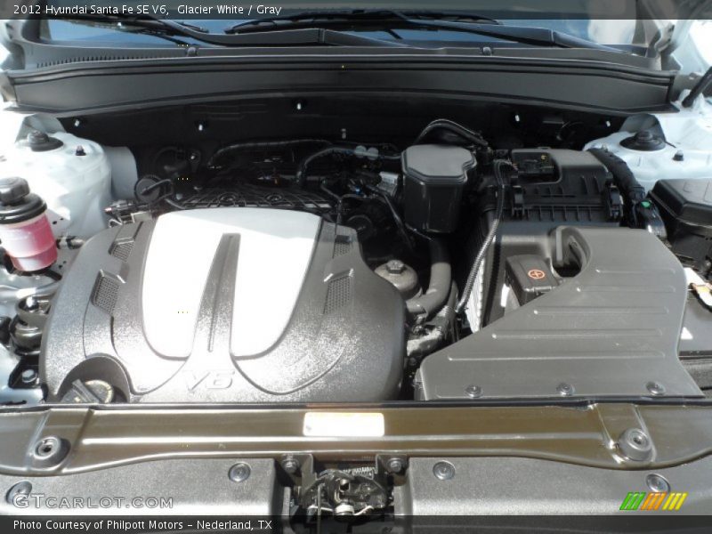 Glacier White / Gray 2012 Hyundai Santa Fe SE V6
