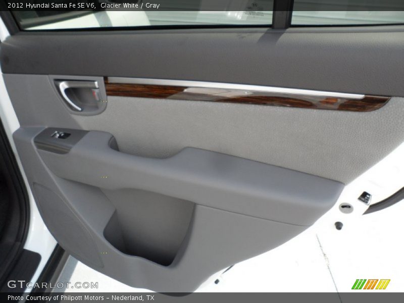 Glacier White / Gray 2012 Hyundai Santa Fe SE V6
