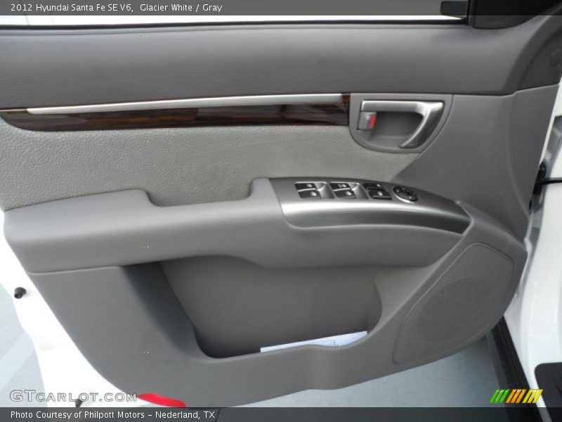 Glacier White / Gray 2012 Hyundai Santa Fe SE V6