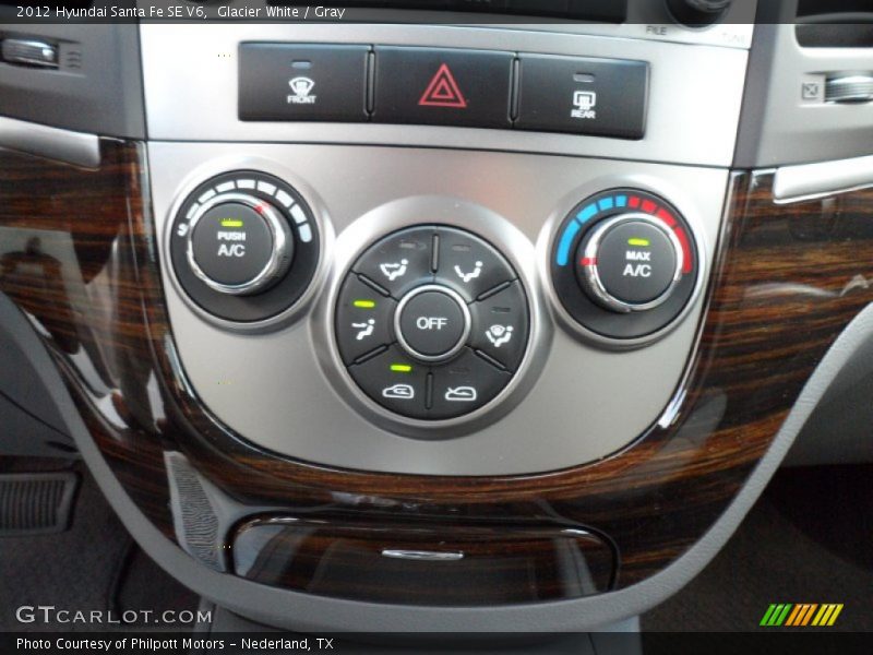 Glacier White / Gray 2012 Hyundai Santa Fe SE V6