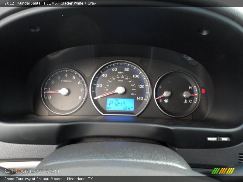 Glacier White / Gray 2012 Hyundai Santa Fe SE V6