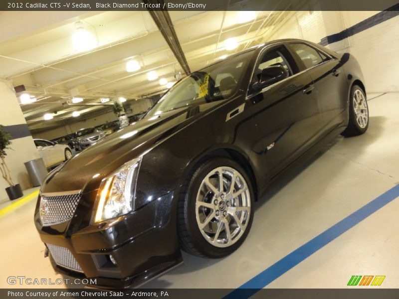 Black Diamond Tricoat / Ebony/Ebony 2012 Cadillac CTS -V Sedan