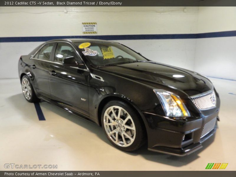 Black Diamond Tricoat / Ebony/Ebony 2012 Cadillac CTS -V Sedan