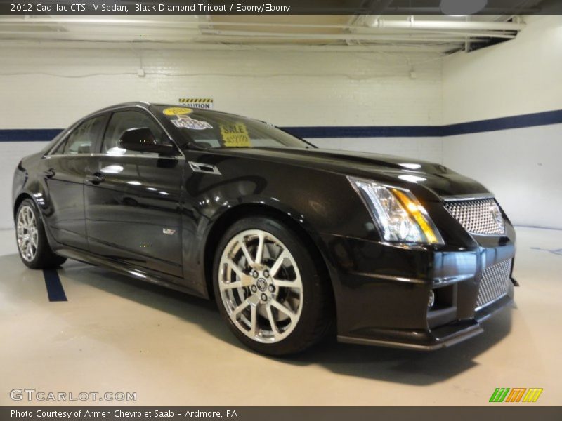 Black Diamond Tricoat / Ebony/Ebony 2012 Cadillac CTS -V Sedan