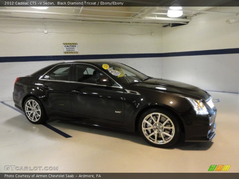 Black Diamond Tricoat / Ebony/Ebony 2012 Cadillac CTS -V Sedan