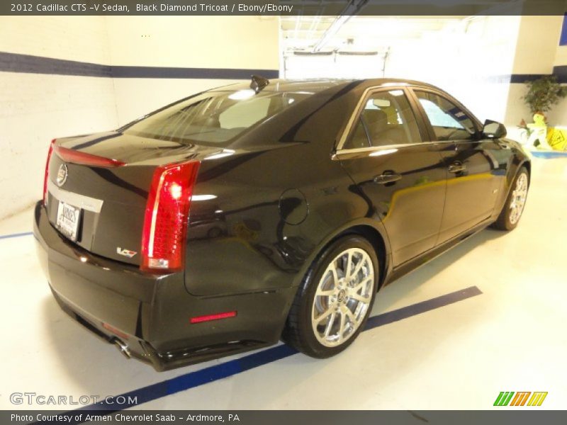 Black Diamond Tricoat / Ebony/Ebony 2012 Cadillac CTS -V Sedan