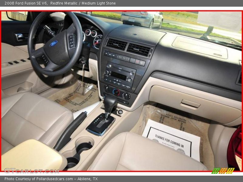 Redfire Metallic / Medium Light Stone 2008 Ford Fusion SE V6