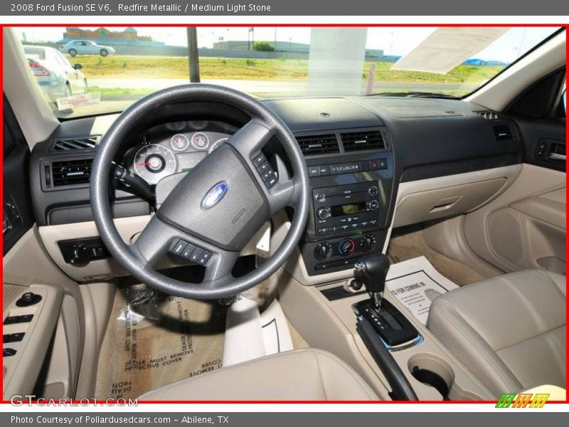 Redfire Metallic / Medium Light Stone 2008 Ford Fusion SE V6