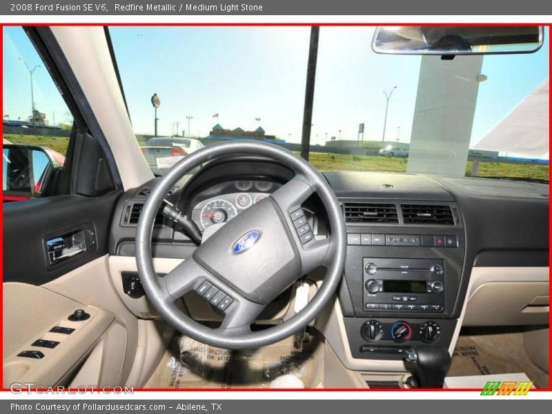 Redfire Metallic / Medium Light Stone 2008 Ford Fusion SE V6