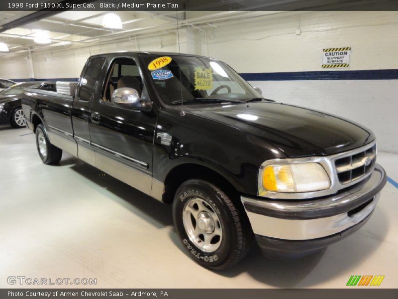 Black / Medium Prairie Tan 1998 Ford F150 XL SuperCab