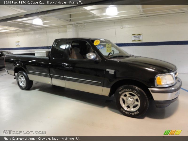 Black / Medium Prairie Tan 1998 Ford F150 XL SuperCab