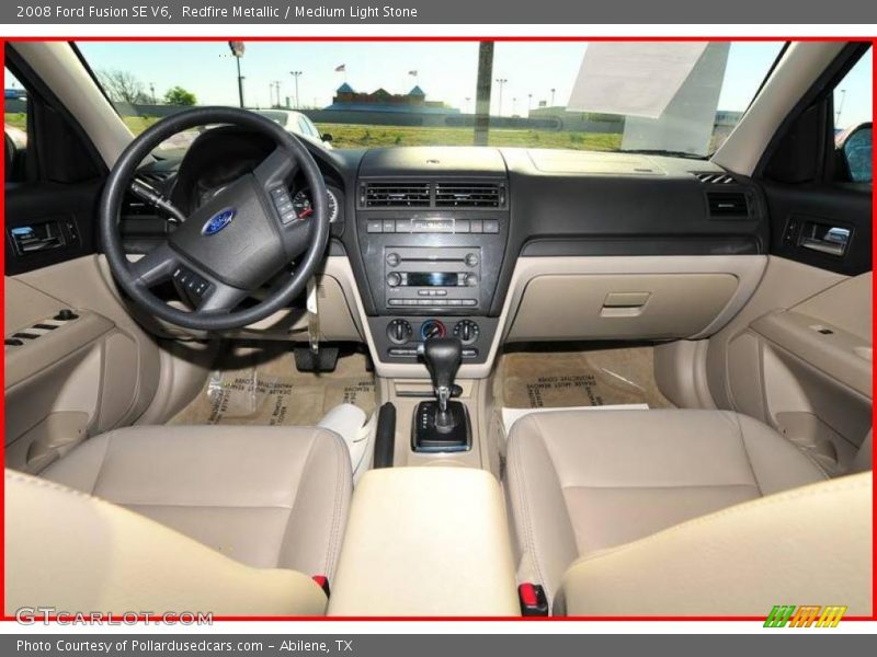 Redfire Metallic / Medium Light Stone 2008 Ford Fusion SE V6