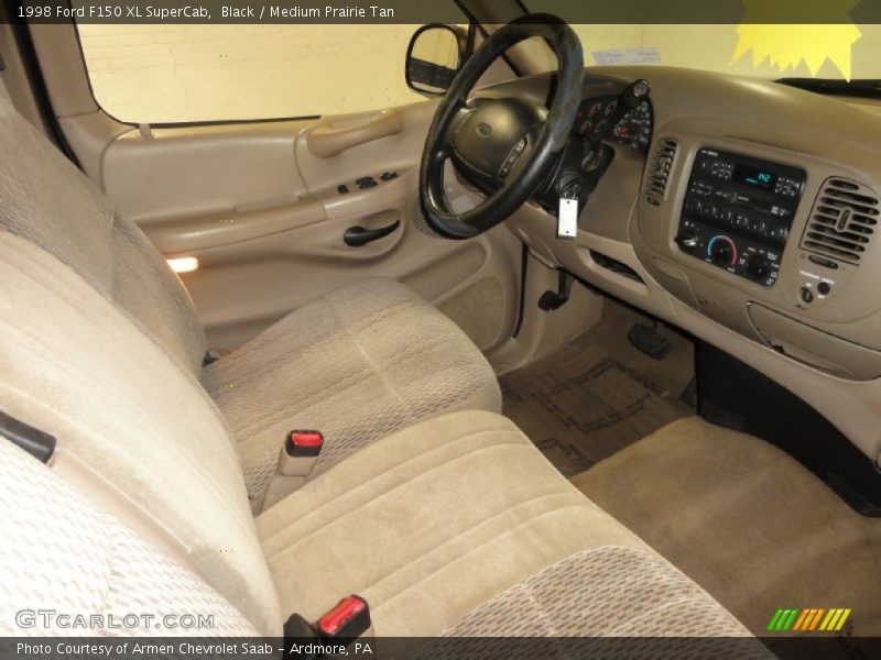 Black / Medium Prairie Tan 1998 Ford F150 XL SuperCab