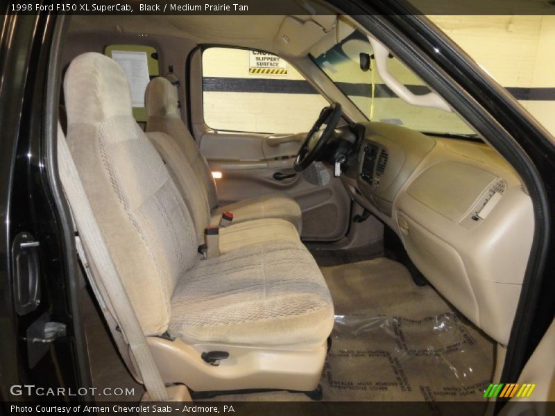 Black / Medium Prairie Tan 1998 Ford F150 XL SuperCab