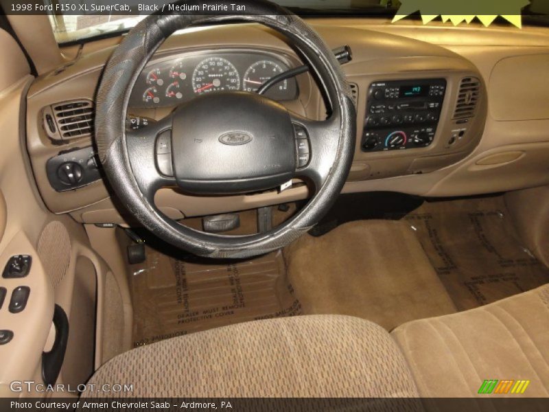 Black / Medium Prairie Tan 1998 Ford F150 XL SuperCab