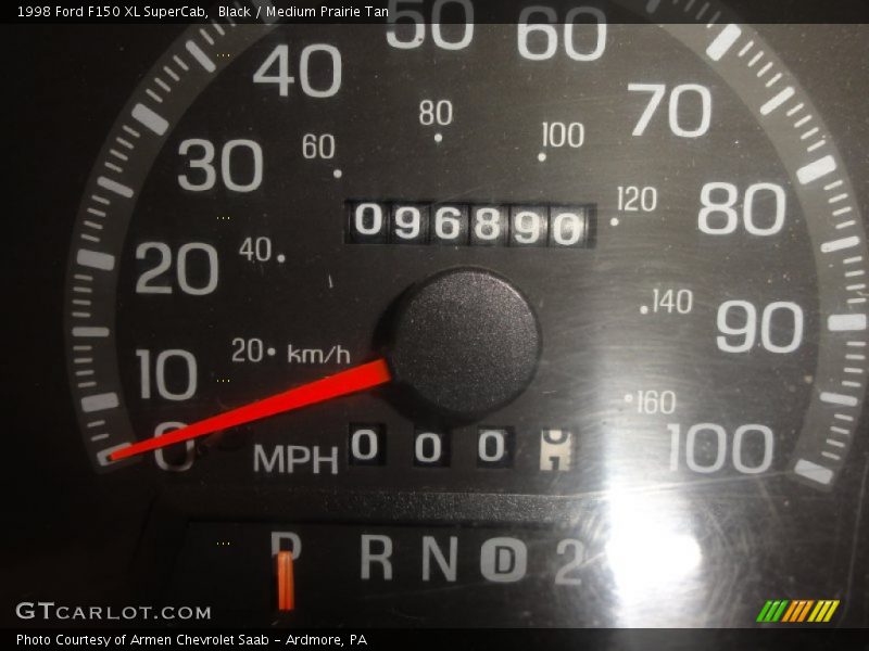 Black / Medium Prairie Tan 1998 Ford F150 XL SuperCab