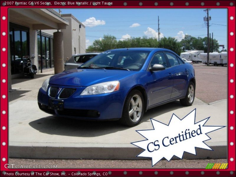 Electric Blue Metallic / Light Taupe 2007 Pontiac G6 V6 Sedan