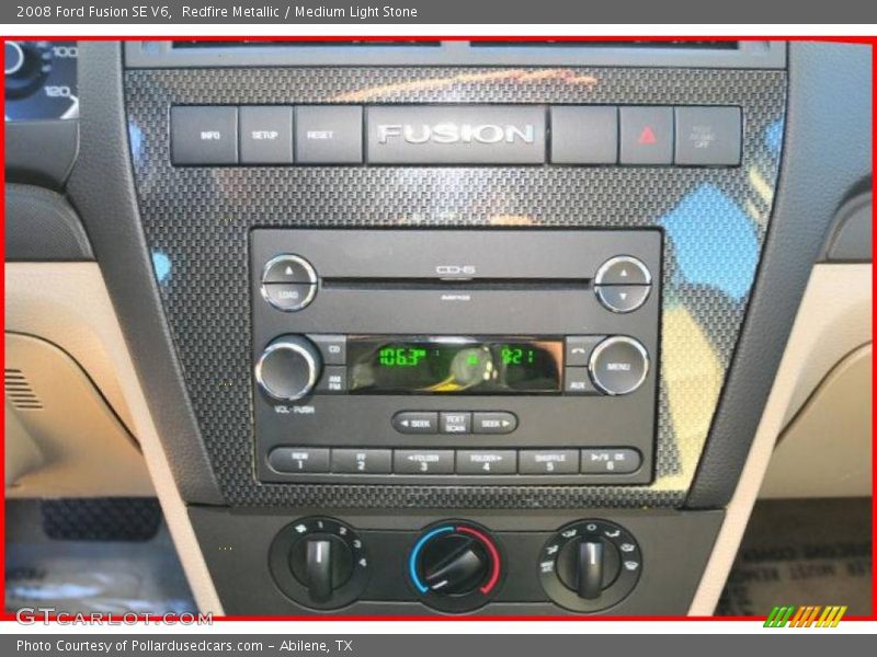 Redfire Metallic / Medium Light Stone 2008 Ford Fusion SE V6