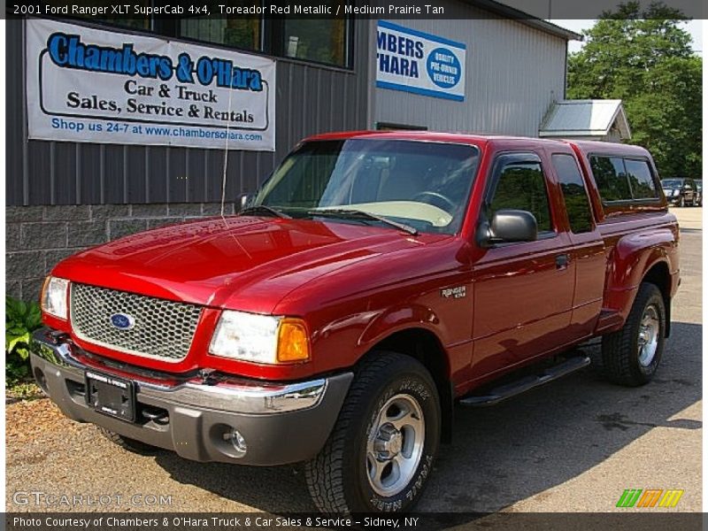 Toreador Red Metallic / Medium Prairie Tan 2001 Ford Ranger XLT SuperCab 4x4